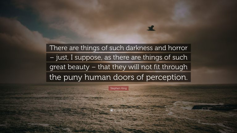 What Are Some Stephen King Quotes About Exploring The Depths Of Horror?