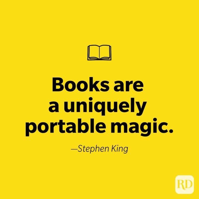 What are some Stephen King quotes about the magic of books?