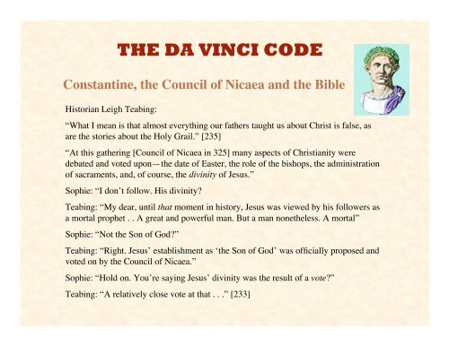 What does The Da Vinci Code teach us?